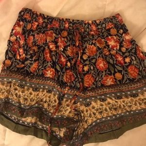 floral flowy shorts